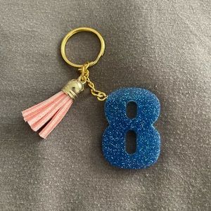 Handmade Number "8" Keychain